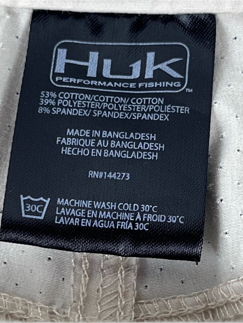 Huk Performance Fabric Fishing Shorts Men's XL Pockets Quick Dry Stretch Outdoor